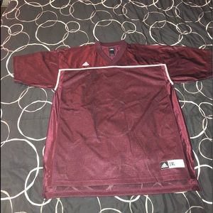 player ID jersey Burgundy White Short Sleeves